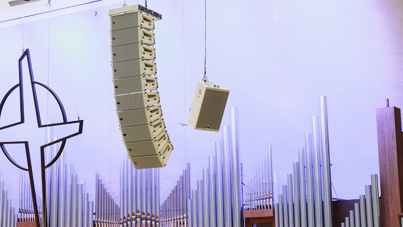 Meyer Sound LINA Arrays Flown in First Trio of Churches