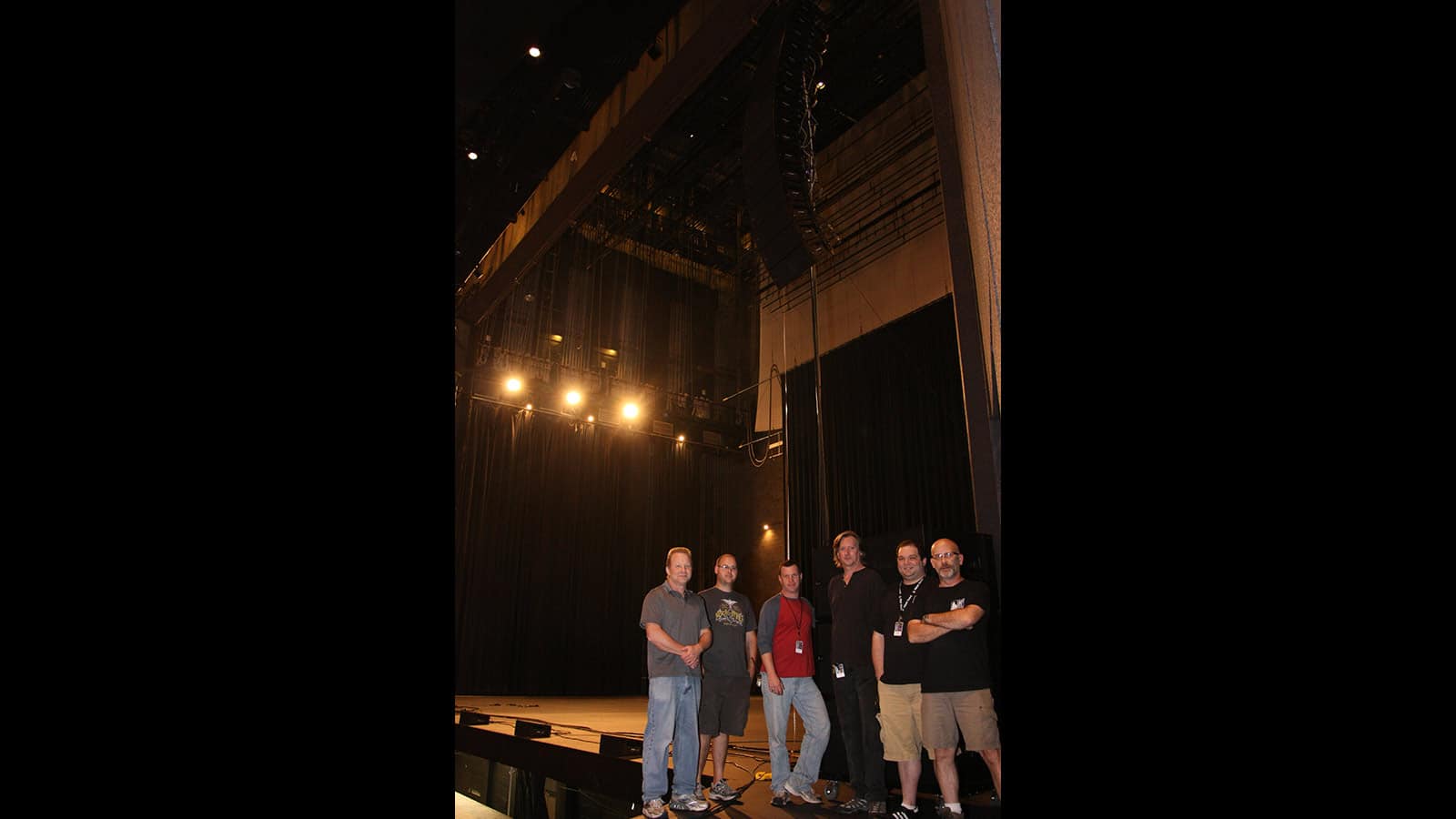 L to R: Rick Shimer, Ted Daniels (Blackhawk Audio), Ray Park (TPAC), Larry Bryan, Jeff Ent (TPAC), and Mac Whitley (TPAC)