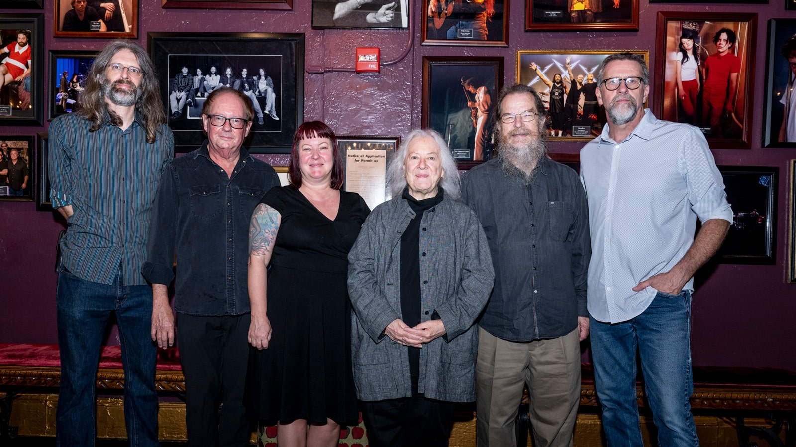 (L-R) Matt Lawsky, Production Manager, The Fillmore; Michael Bailey, Senior Vice President Booking, Live Nation; Amie Bailey-Knobler, General Manager, The Fillmore; Helen Meyer, Executive Vice President, Meyer Sound; John Meyer, President & CEO, Meyer Sound;
Derek Featherstone, CEO, UltraSound, LLC