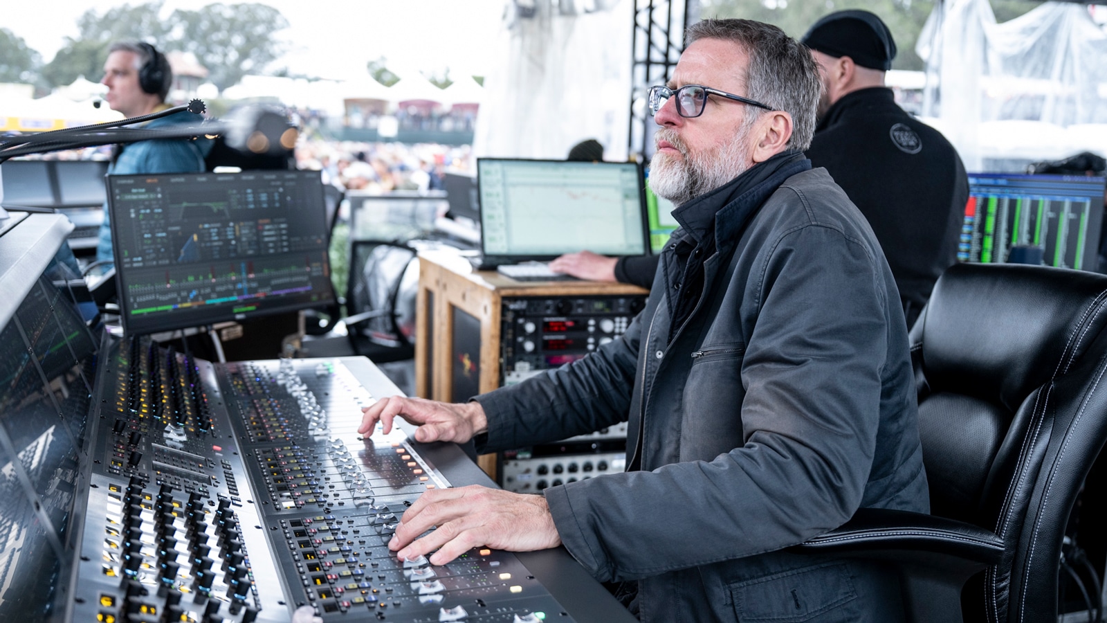 UltraSound CEO Derek Featherstone mixing for Dead & Company