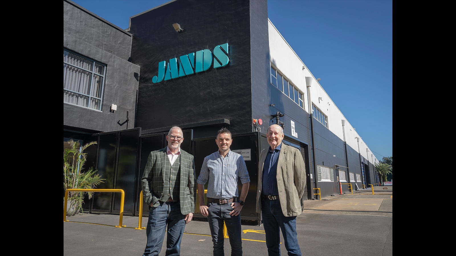 L-R: Jands CEO Geoff Smith, Meyer Sound Sales Manager – APAC Owen Ironside, Jands Executive Chairman Paul Mulholland
