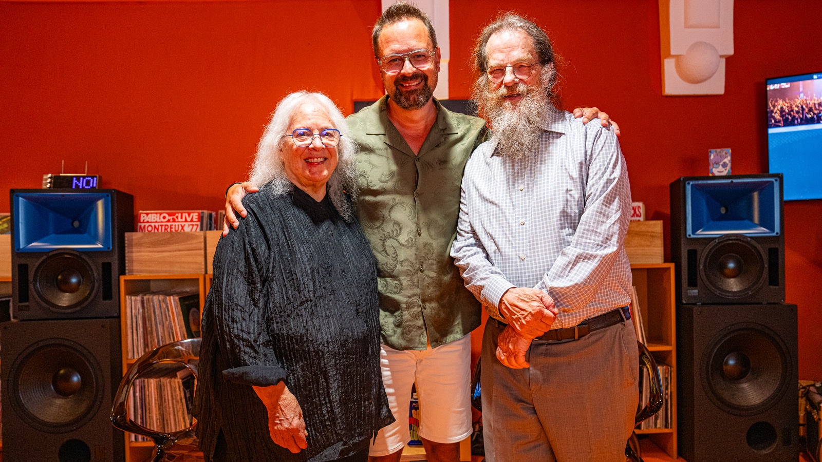 Meyer Sound Executive Vice President Helen Meyer, Montreux Jazz Festival CEO Mathieu Jaton, Meyer Sound President & CEO John Meyer